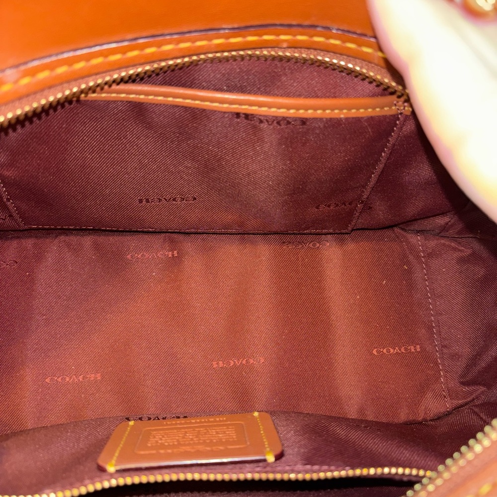 Coach Dreamer Brown Leather Satchel with Gold Hardware - Picture 8 of 8